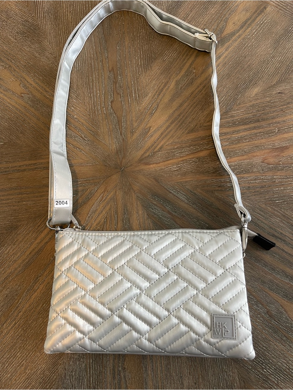 IHKWIP Silver Quilted Crossbody Bag